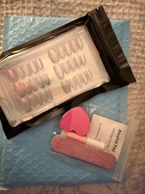 Press-On Nail Kit with Pink Tools - Women Other